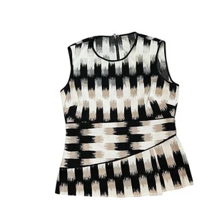 BCBG MaxAzria Women's Geometric Sleeveless Blouse Multicolor Size M - Picture 1 of 6