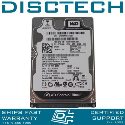 Western Digital WD800BJKT SATA Hard Drive - Image 1 of 2