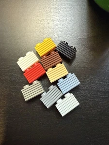 Lego Part 2877 1x2 Brick, Ribbed | CHOOSE QTY COLOR | WALL Decorative | Washed - Picture 1 of 4