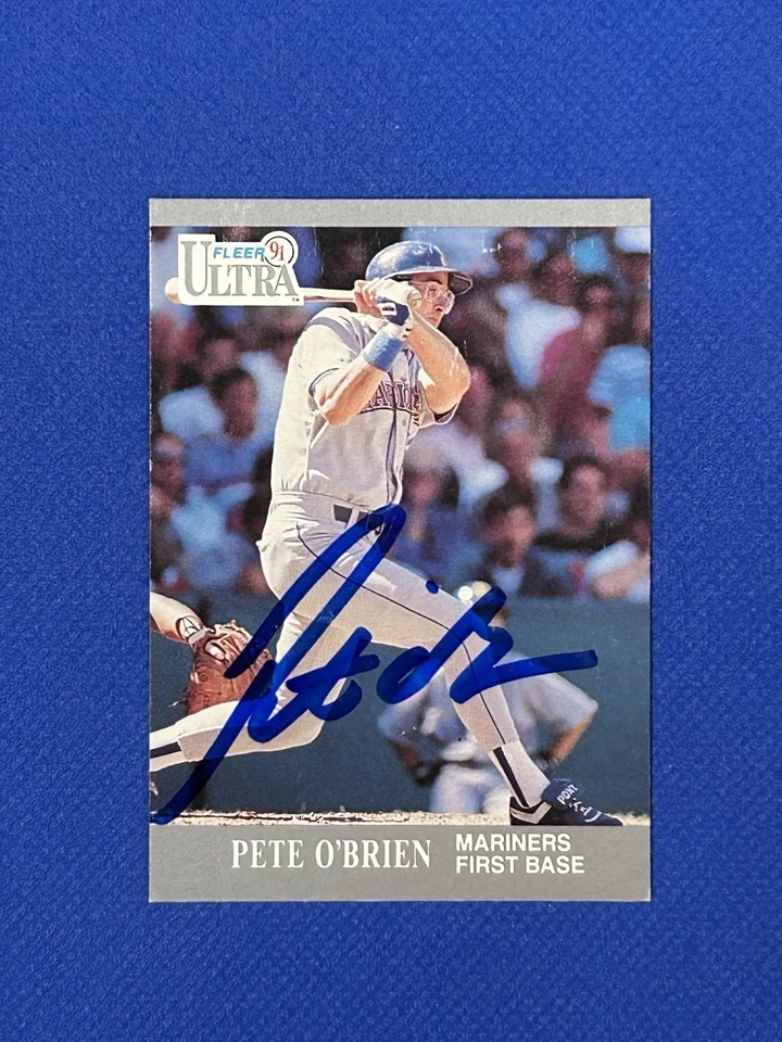 Pete O'Brien Autograph Signed 1991 Ultra #342 Card MLB Seattle Mariners auto - Image 1 of 3