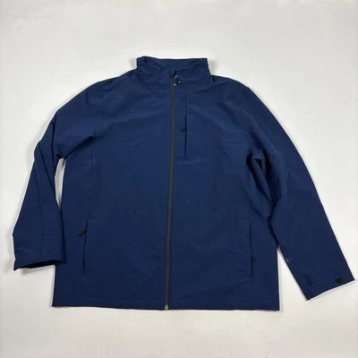 32 Degrees Heat Men's Regular Fit Stand Collar Full Zip Jacket, Blue, Size 2XL - Image 1 of 4