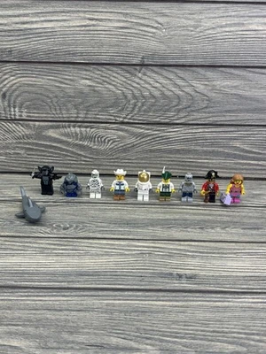 Authentic LEGO Minifigure Lot 9 Miscellaneous Figures Plus Shark CMF Accessories - Image 1 of 4