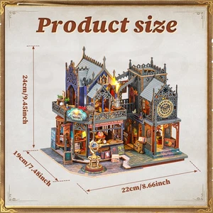 DIY Miniature Dollhouse Kit 1:24 Scale 3D Wooden Dollhouse Making Kit with stXwh - Picture 1 of 22