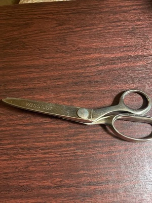 Vintage WISS CC7 Pinking Shears Zig Zag Scissors 7.5" Chrome USA  - Image 1 of 3