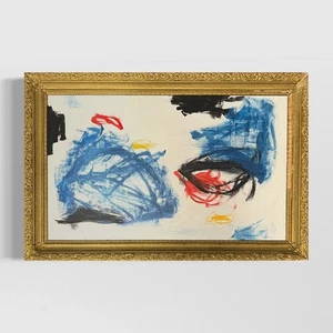 Original Massive Framed Mixed Media Abstract Art Painting 28x41" “Concentration” - Picture 1 of 9