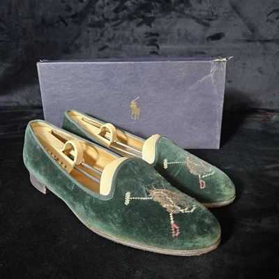 Ralph Lauren Shoes Womens Size 8 Velvet Smoking Slippers Made in USA W 4799 - Image 1 of 4