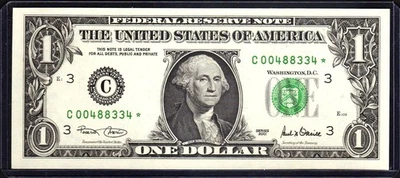 Fr. 1926-C*  2001  $1  PHILADELPHIA  FRN  C/* BLOCK  CRISP NEW CONDITION - Image 1 of 2