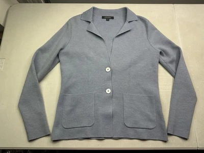 Brooks Brothers Mens Sz Small Ultimate Merino Wool Blue Cardigan Sweater Blazer - Image 1 of 4