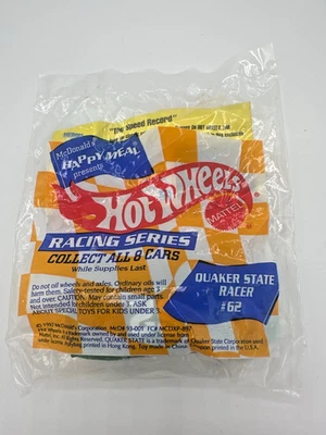 1993 McDonald’s Hot Wheels Quaker State Racer #62 Happy Meal Toy – Sealed - image 1 of 4