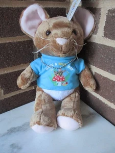 Build A Bear Mouse 11" Plush Have A Mice Day T-Shirt-Rhinestone Butterfly Charm - Picture 1 of 6