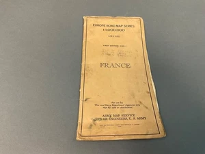 Mappe stradali pieghevoli della Francia 1944 originali 1:100000 WW2 militare Francia US ARMY - Foto 1 di 13