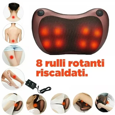 Cuscino Massaggiante Elettrico  Massaggio Shiatsu Collo, Spalle, Schiena, Piedi - Immagine 1 di 4