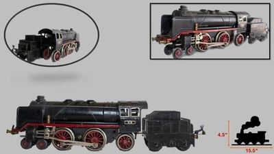 1930's Large Karl Bub (KBN) 4-4-2 0-gauge Clockwork Locomotive | Fully function - Image 1 of 4