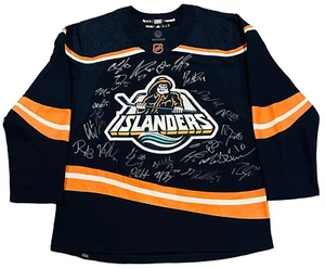 Camiseta deportiva firmada por Sorokin Lee Nelson de los New York Islanders retro 2.0 por equipo + certificado de autenticidad - Imagen 1 de 6