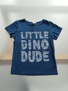 T-shirt ragazzo Bluezoo Little Dino Dude blu 100% cotone età 5-6 anni - Foto 1 di 6