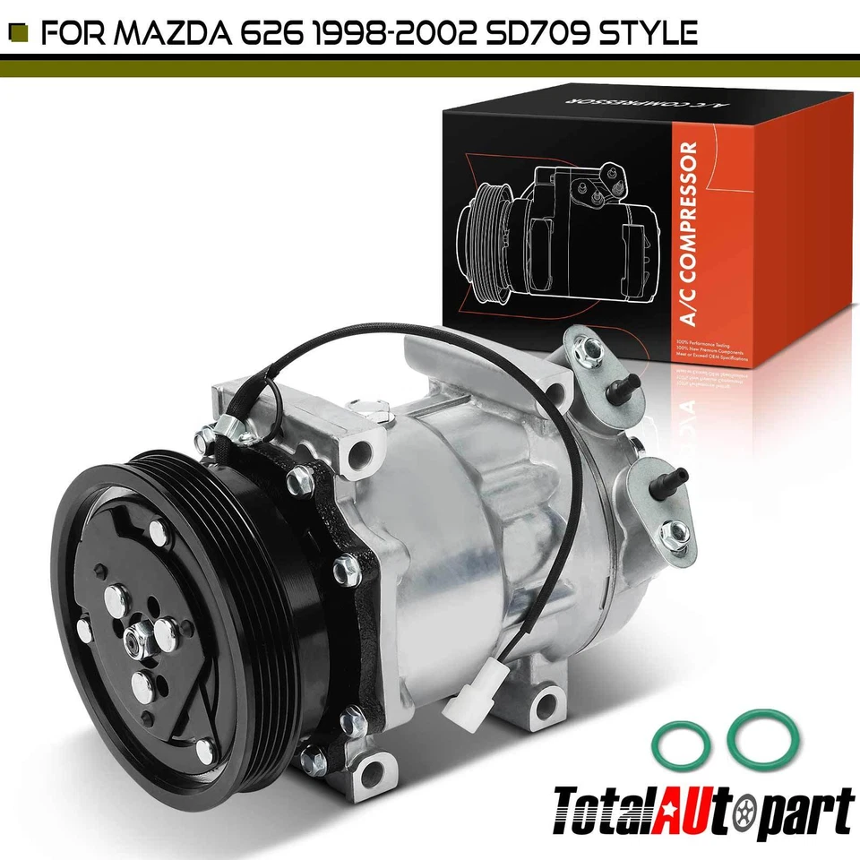 Nuevo 1x Compresor de aire acondicionado con embrague para Mazda 626 DX 1998 LX 1998 2002 L4 2,0 L Foto 1 de 4