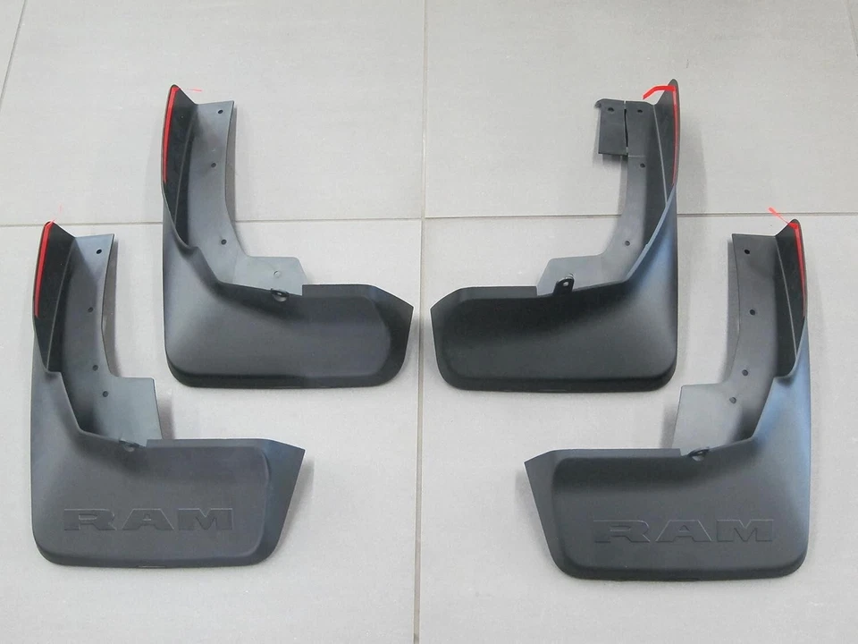 Genuine RAM 1500 Moulded Splash/Mud Guards Front & Rear (With Fender Flares) - Image 1 of 1