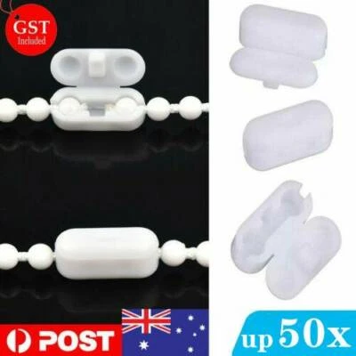 10x Plastic Ball Roller Blind Chain Cord Connector Joiner Vertical Roman Holland - image 1 of 4