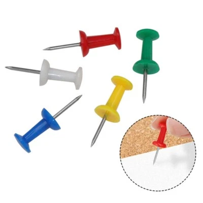 100Pcs x Map Push Pins 5 Colors Map Tacks Metal Needle Point For Bulletin Boards - Image 1 of 4
