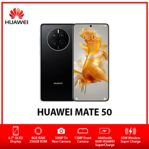 (New&Unlocked) Huawei Mate 50 Dual SIM Android Mobile Phone – Black/8GB+256GB - Picture 1 of 6