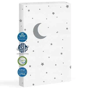 Mini-Kinderbettmatratze mit waschbarem atmungsaktivem weichem wasserdichtem Bezug (38 x 24 Zoll) - Bild 1 von 6