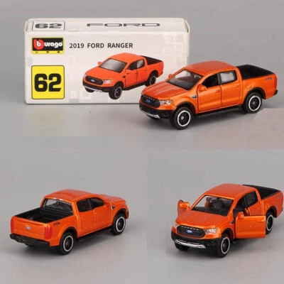 1:72 Ford Ranger Model Car Diecast Toy Vehicle Doors Open ​​Friction Powered - Image 1 of 4