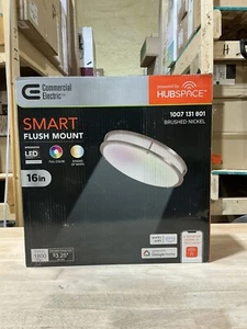 Commercial Electric 16” Smart Round RGB Color Selectable LED Flush Mount.. - Picture 1 of 2