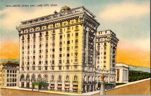 Postkarte Hotel Utah Salt Lake City Utah Leinen unbesendet - Bild 1 von 2