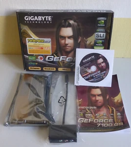 GIGABYTE GV-NX71G512P8-RH NVIDIA GeForce 7100 GS 128MB EMBALAJE ORIGINAL Salida de TV, CD, instrucciones - Imagen 1 de 7