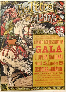 ORIGINAL GRASSET MAITRES DE L’AFFICHE, FETES DE PARIS, AWESOME TRUMPETER, HORSE - Picture 1 of 6