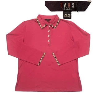 DAKS London Damen Langarm Poloshirt Gr. 44 Designer Japan Made Golf Sport - Bild 1 von 16