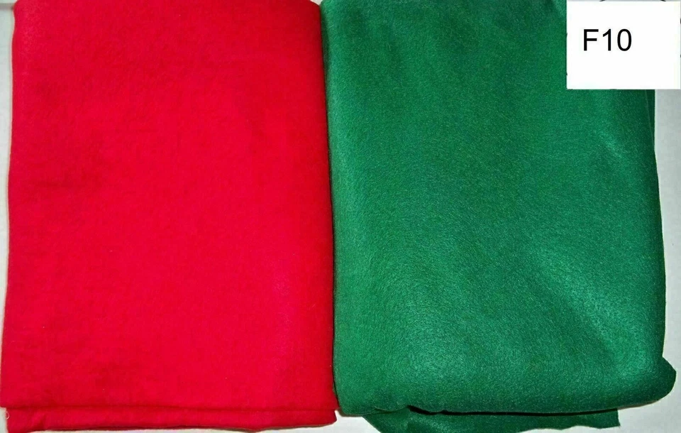 Christmas Green Red Acrylic Felt 1 piece each color fabric 1 YD+ Ea COLOR  F10 - Image 1 of 1
