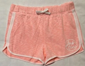 Pantaloncini Justice Girls Delfino Cotone Albicocca Logo Elasticizzato Taglia 16/18 Più Nuovi - Foto 1 di 6