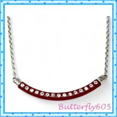 Collar colgante Brighton Jass bebé cuello rojo plata cristal Foto 1 de 3