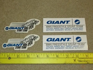 NUEVO DE LOTE ANTIGUO Giant bmx Freestyle Bicicleta Pegatinas Bicicleta Total de 4  - Imagen 1 de 3