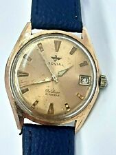 JOVIAL DE LUXE 21 JEWELS DAY GOLD PLATED VINTAGE SWISS MADE MANUAL MEN'S WATCH