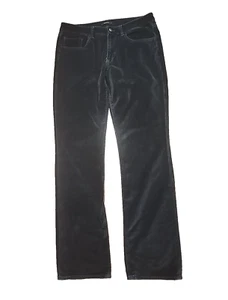 Elie Tahari Luxe Cotton Velvet Pants Navy Straight Leg Women's 12 - Picture 1 of 12