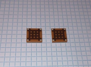 2 Genuine Lego Minecraft Crafting Table Top Grid Pattern print on Medium Nougat - Picture 1 of 21