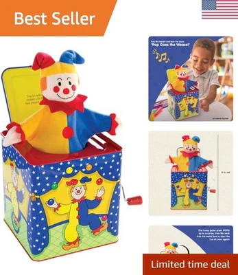 Classic Jester Jack in the Box Musical Toy - Durable & Colorful Joy for Ages 18+ - Image 1 of 4