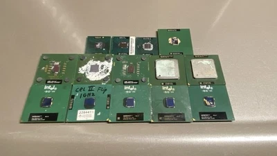 Lot of 14 CPU's, Socket 370 Pentium, Celeron, Tualatin, AMD Socket A, Socket P/M - Image 1 of 4