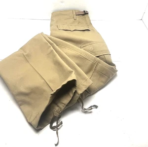 Men's Tru Spec Tactical Cargo Pants Khaki milititary Adjustable Size Small Long - Picture 1 of 10