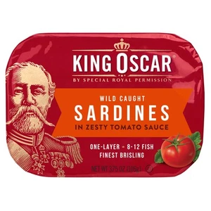 Wild Caught Sardines In Zesty Tomato Sauce, 3.75 oz (106 g) - Picture 1 of 3