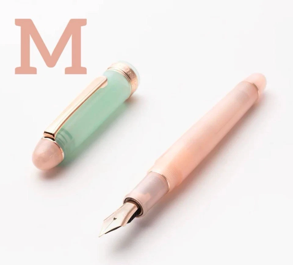 Pluma Estilográfica Platino Hachimonjiya Century Akizakura Cosmos Rosa M Nuevo en Caja 14K Foto 1 de 4