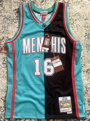 Pau Gasol Memphis Grizzlies Mitchell and Ness HWC 2001-02 Split Jersey - Image 1 of 2