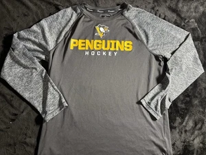 Pittsburgh Penguins Thick Cotton Long Sleeve Shirt Fanatics Large Men’s - Picture 1 of 8
