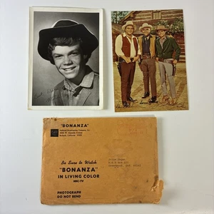 Vintage Bonanza Fan Mail Cast Photo Lorne Greene Michael Landon Mitch Vogel - Bild 1 von 8
