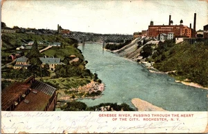 Postcard New York Genesee River Passing Through Rochester Litho-Chrome 1907 V147 - Bild 1 von 2