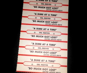 JUKEBOX STRIP (1) DEL REEVES A Dime At A Time/So Much Got Lost 45 L@@K! - Foto 1 di 1