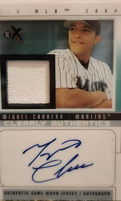 2004Fleer Miguel Cabrera Patch Auto 43/50 - Image 1 of 2