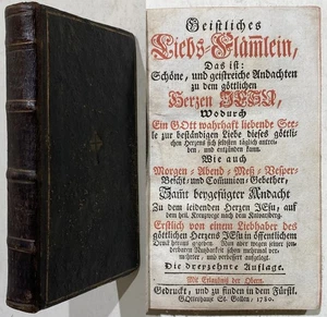 Gebetbuch / Geistliches Liebs-Flämmlein Sankt Gallen 1780 Kupfertafeln - Picture 1 of 1